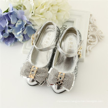 blingbling children party shoes sliver and gold high heel shoes for girl